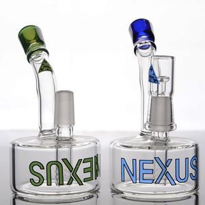 en stock épais verre clair Bongs Nexus Logo Conduites d'eau en verre Plates-formes pétrolières Fumer Pipes Bong Narguilés