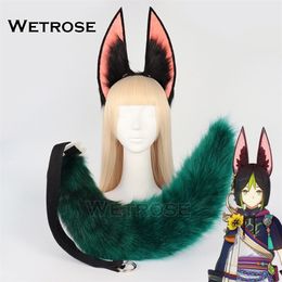 In voorraad Tighnari Fox Girl Cosplay Ear Tail Man Furry Fuzzy Hairy Costume Genshin Sexy Set Wig Halloween Xmas 240315