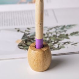 En stock Soporte para cepillos de dientes Bambú natural Color de madera Soportes para cepillos de dientes Accesorios para baños Durable 1 95cd E1