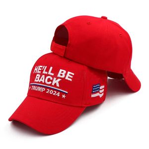 Trump 2024 He Will Be Back Cap Gorra de béisbol de algodón transpirable bordada