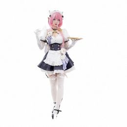 op voorraad UWOWO Elysia Cosplay Maid Dr Game Hkai Impact 3rd: Elysia Maid Kostuum Miss Pink Elf Dr Cosplay Kostuum E11Z #