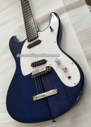 In Stock Ventures Johnny Ramone Mosrite Mark II Blue Electric Guitar Tune-A-Matic en Stip Staartstuk enkele spoel pickups White Pickguard