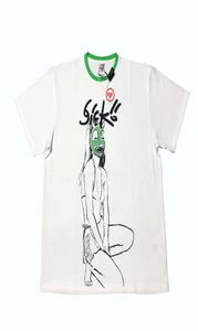 En stock, camiseta de Color blanco y verde 2022ss, camisetas de alta calidad para hombres y mujeres, estilo veraniego MXL8322353