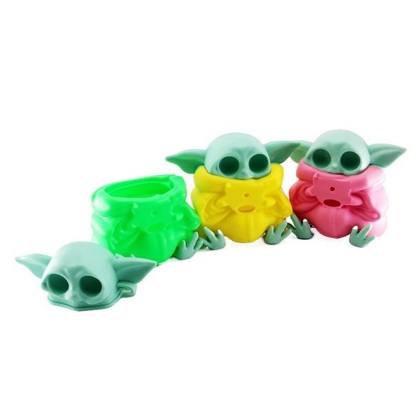 Tuyau en Silicone Yuda tuyau Alien mignon pratique à transporter accessoires de Pot de fumée tuyau en Silicone