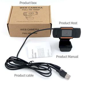 Caméra Web HD Webcam 30fps 640X480 Caméra PC Microphone insonorisant intégré USB 2.0 Enregistrement vidéo pour ordinateur PC portable