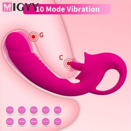 IN Tongue Dildo Vibrator Frequency Massage Vagin Clitoral Stimulate Toys for Women Sex 75% Off Outlet Online sale