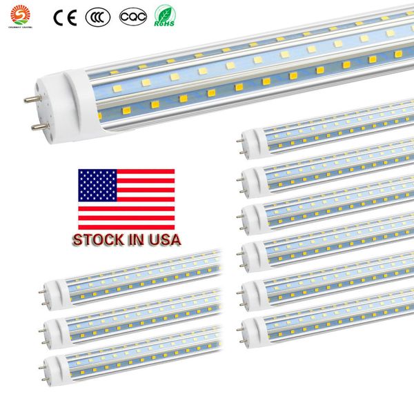 Dans les stocks américains T8 LED Tube Light 28W 60W LED ampoule fluorescente 288 led SMD 2835 4ft 1200mm AC85-265V CE FCC ETL