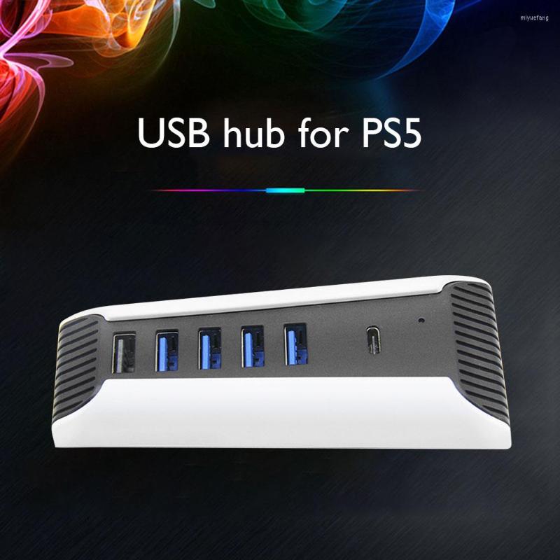 PS5 USB3.0 Uzatma Yüksek Hızlı Bağlantı Noktası Adaptörü için IN1 USB Splitter Genişletici Hub