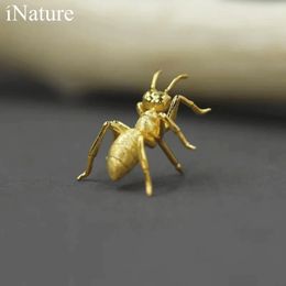 INATUTE 925 Sterling Silver Cute Ant Broche Insect Pin Broches For Women Men Accessoires Sieraden 240401