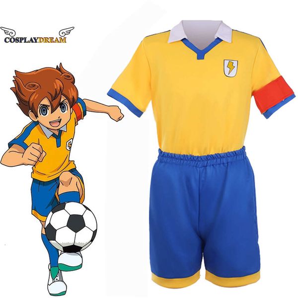 Inazuma Eleven GO Disfraz de Cosplay Matsukaze Tenma Traje deportivo con pantalones cortos Traje de Raimon Traje de equipo japonés Traje de baloncesto de veranoCosplay