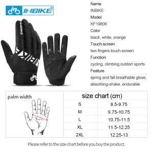 Gants à cyclisme inbike gants tactile gants de vélo mtb sport étanche full doigt le gant de vélo de printemps hivernal IM19806