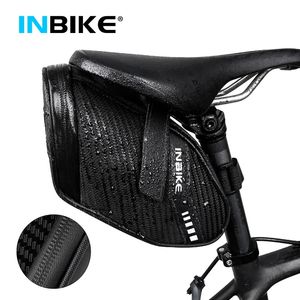 INBIKE Portable sac de selle de vélo en Nylon étanche pochette de siège de vélo queue de vélo sacoche arrière outils de cyclisme sac arrière de stockage 240219