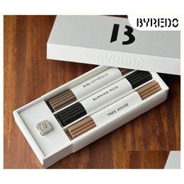 Incienso Byredo Trois Encens 60 piezas Set Sticks 20 piezas con 3 tipos Bibliotheque Burning Rose Tree House Olor duradero sólido por Fra Dhnci