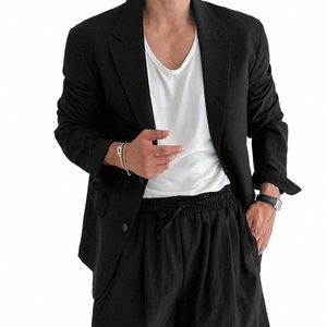 Incerun Tops 2024 Style coréen Beau Nouveaux Hommes Pendentif Design Blazer Casual Streetwear Mâle Solide Lg Costume Manteaux S-5XL S3Sy #