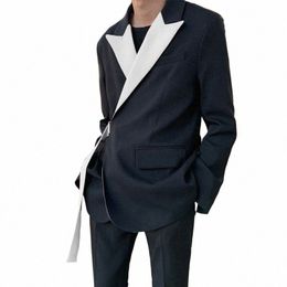 Incerun Tops 2024 estilo coreano con estilo nuevos trajes para hombres casual streetwear costura trajes de color fi lg blazer de manga s-5xl r5dl #