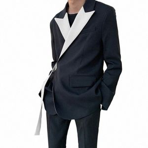 Incerun Tops 2024 Style coréen Élégant Nouveaux costumes pour hommes Casual Streetwear Couture Couleur Costumes Fi Lg Blazer à manches S-5XL r5dL #