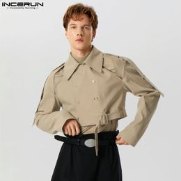 Incerun Tops American Style Fashionable Mens Personality Hollow Suit Leisure Male Multi Button Long Sleved Suit Coat S-5XL 240329