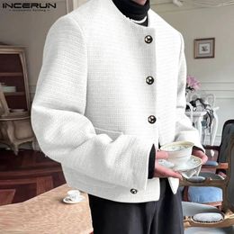 INCERUN hauts Style américain hommes à la mode conception symétrique solide Blazer décontracté rue à manches longues costume manteaux S5XL 240223