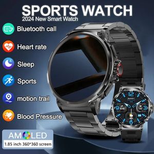 Pouce 1.85 HD GPS Bluetooth Call Smart Watch Men Sports Fiess Tracker Heart Monitor 710mAh Smartwatch pour Xiaomi Android Watch