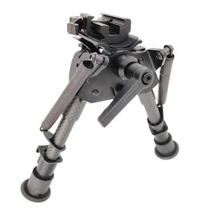 Inch 6-9 Tactische Koolstofvezel Jacht Bipod Quick Release Swivel Stijl met Podlock voor Picatinny Rail of Sling Swivel Studs