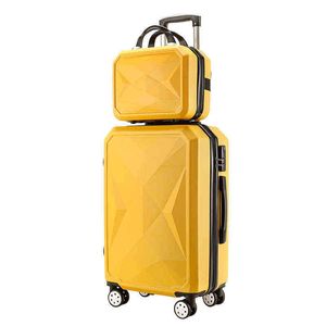 Inch bagage trolley case vrouwelijke student vergrendelingen universeel wiel single reis moeder J220707