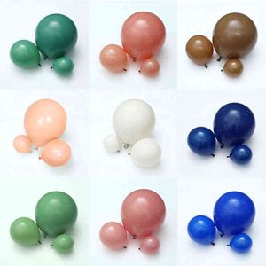 pulgadas Mate Beige Retro Verde Rosa Azul Oscuro Blanco Arena Globos Ducha nupcial Decoración de la boda Suministros de fiesta de cumpleaños J220711