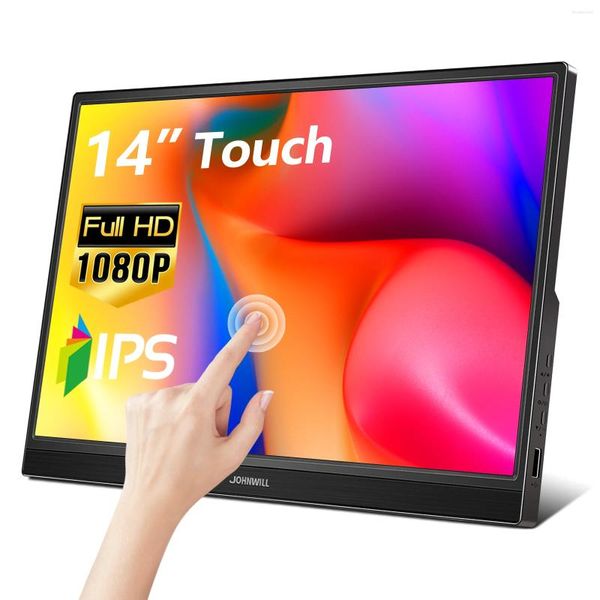 Monitor portátil de pulgadas, pantalla LCD táctil IPS 1920X1080, consola de juegos Compatible con HDMI tipo C, adecuada para interruptor de ordenador portátil PS4