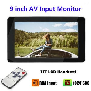 Inch TFT Kleuren LCD Hoofdsteun Monitoren 1024x600 HD Ingang Radio AV Monitor Voor Achteruitkijkcamera Car Audio speler GEEN DVD
