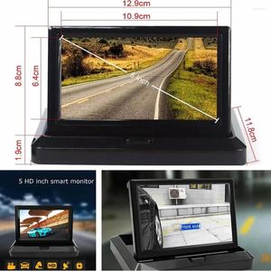 Pantalla de Monitor de coche TFT LCD de pulgadas Entrada AV bidireccional cámara de respaldo de visión trasera plegable