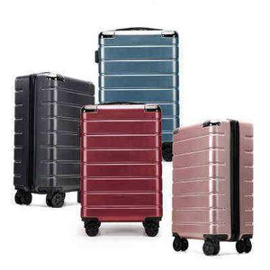 Pouces Zipper Trolley Valise Bagages Mode Pc Abs Universal Wheel Selection Box J220707