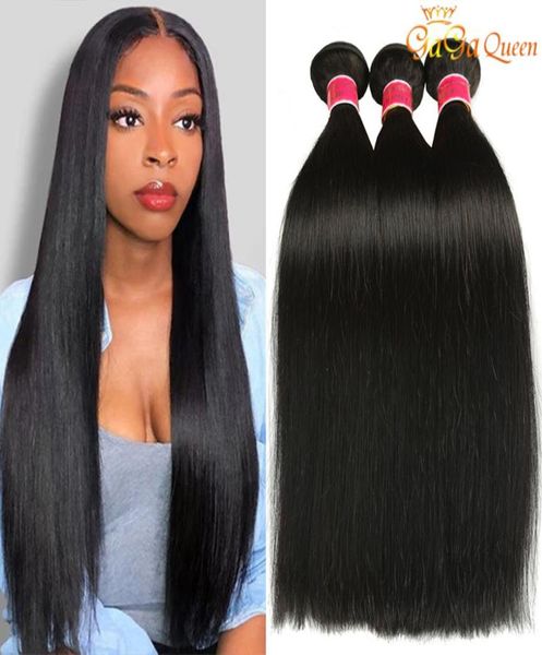 Indain cheveux raides paquets cheveux humains vierges crus non transformés pour Women5966341