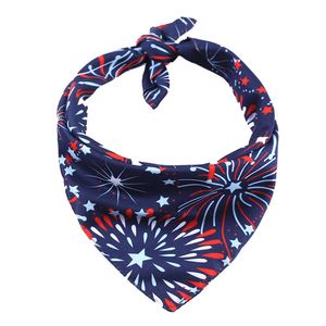 Día de la Independencia Toalla de saliva para mascotas Pañuelo triangular lavable Babero Bandana para perro gato Ajustable 4 de julio Accesorio para cachorros GGA4316