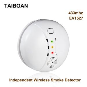 Inalámbrico independiente 433MHz Sensor de humo Alarma de sonido de alto decibelio Detector de incendios para WIFI GSM Oficina Sistema de alarma de seguridad para el hogar 240219