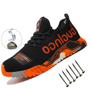 Onverwoestbare mannen veiligheidsschoenen stalen teen sneakers lichtgewicht anti-piercing werk industriële bouwschoenen 231225