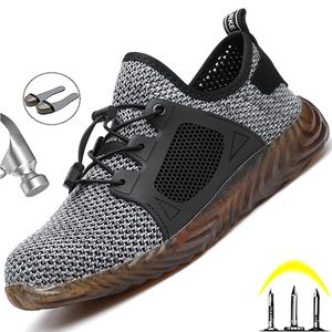 Chaussures de sécurité de travail indestructibles hommes embout en acier chaussures de travail baskets bottes anti-crevaison chaussures pour hommes chaussures grande taille 49 50