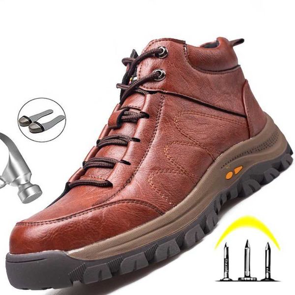 Chaussures de sécurité de travail indestructibles avec bout en acier pour hommes, chaussures de protection anti-crevaison en plein air, 210624