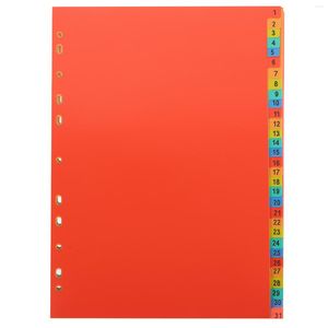 Index diviseur classeur onglets diviseurs bloc-notes Clips colorés marqueurs Alphabet plastique enfichable bureau Page cahier