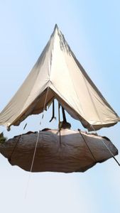 India yurt-stijl licht kaki volledig katoenen canvas bell tent met kacheljas aan de muur 2018 nieuwe update7984782