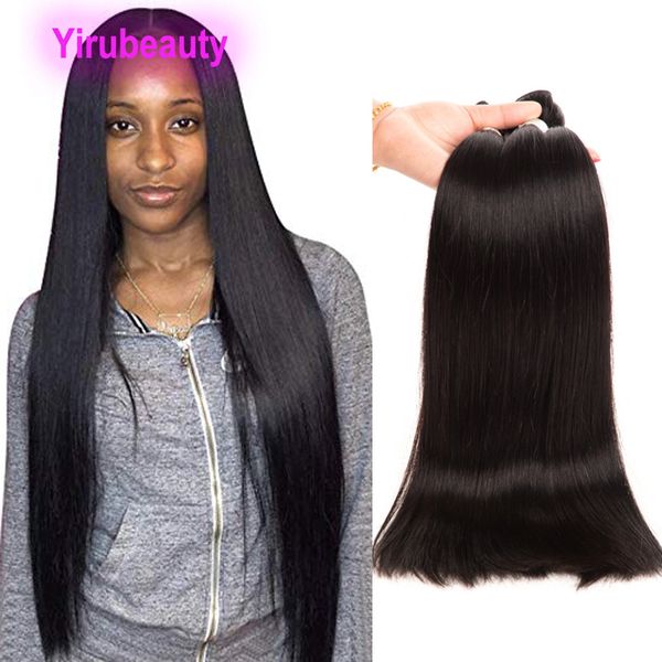 Extensiones de cabello humano 100% virgen indio 4 piezas / lote Pulgada larga 30-38 pulgadas Onda del cuerpo Recto Venta al por mayor Cuatro paquetes