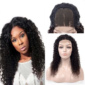 Indian Curly Wigs for Black Women 180% Density Virgin Human Hair 4x4 Closure Lace Front Wigs Indian Remy Hair Wigs Best Wholesale Vendor
