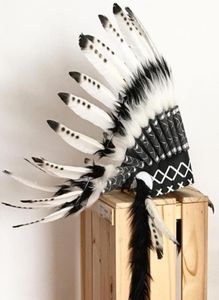 Indian Feather hoofdtooi American Indian Feather hoofddeksel Feather hoofdband hoofddeksels partij decoratie foto rekwisieten cosplay4025626