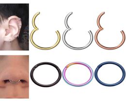 Indiase hoepel neusring roestvrijstalen lipringen lage oorbel piercing sieraden voor dames8367556