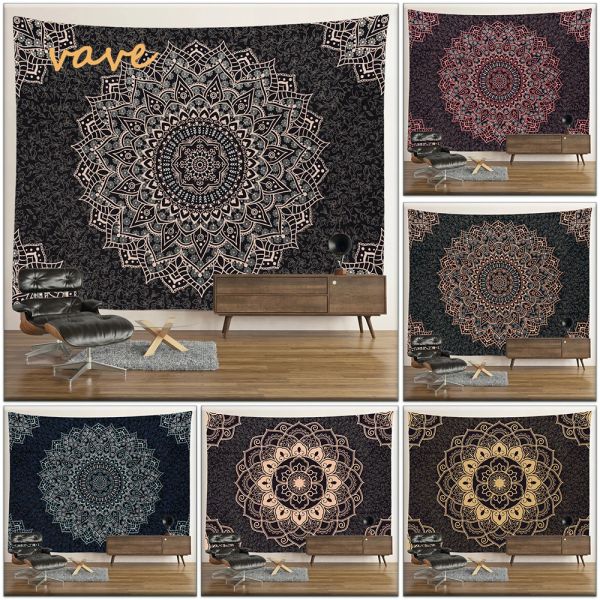 Indian Mandala Tapestry Flower Mur suspendu boho tissu de tissu hippie grande tapisserie intérieure chambre dortoir décor esthétique