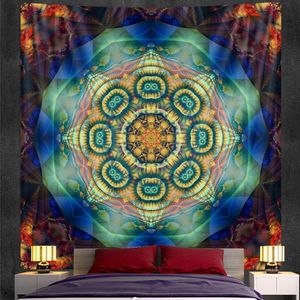Indian Mandala Tapestry Psychedelic Scene Home Decor Tapestry Boheems Decor Hippie Yoga Mat grote maten bladbankdeken