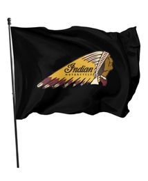 Drapeau de motos indiennes 3x5 pieds drapeaux 100D bannières en polyester intérieur extérieur couleurs vives de haute qualité avec deux œillets en laiton 5990028