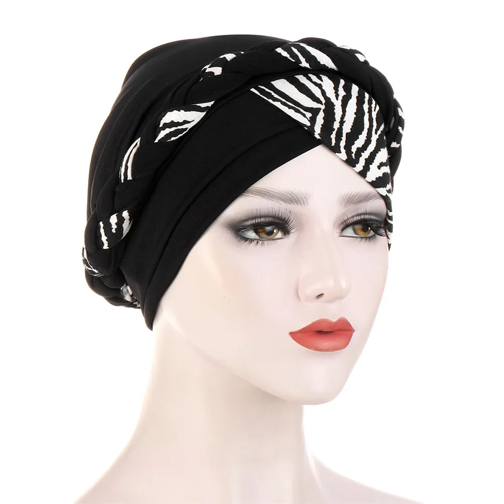 5 Turbans Africains Pré-noués - Tresse Torsadée - Polyester/Coton - Taille Unique - Pour Femmes