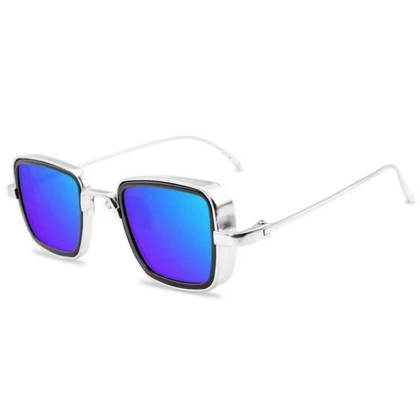 Indien nouvelles lunettes de soleil monture carrée lunettes rétro bord épais métal tendance hommes lunettes de soleil en gros