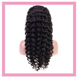 Indian Raw Human Virgin Hair Lace Front 13X4 Pruik Deep Wave Lace Front Wig 10-32inch Deep Curly Groothandel