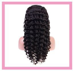 Indian Raw Human Virgin Hair Lace Front 13x4 pruik Deep Wave Lace voorpruik 1032inch diep krullend hele2780039