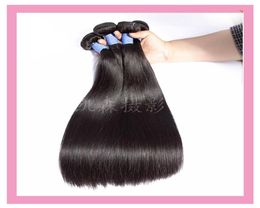 Indian Raw Virgin Human Hair 3 Bundles 1030 pulgadas Rectas 9a Camino doble para el cabello Color natural 3 Bundles4663812